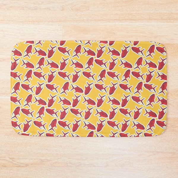 Item preview, Red Gray Fish Pattern designed and sold by syfufi.