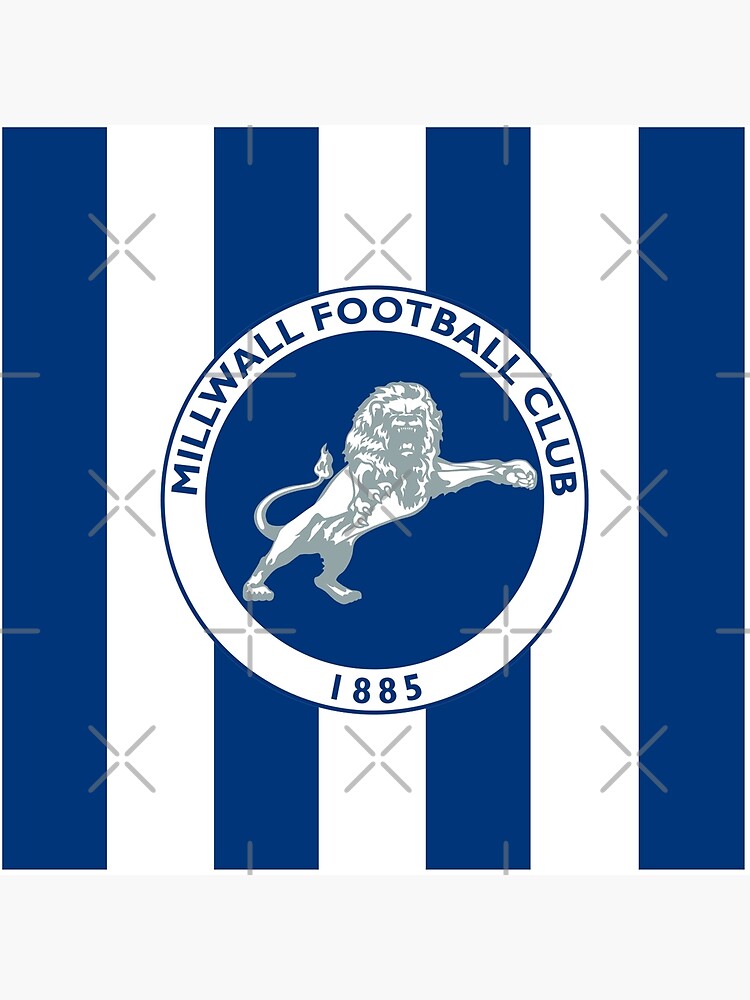 Millwall FC logo with stripes | Art Board Print