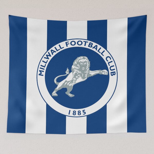 Item preview, Millwall FC logo with stripes designed and sold by Etchedclothing.