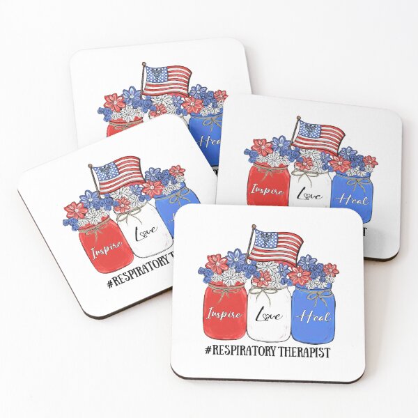 Item preview, Inspire Love Heal Nurse Life Respiratory Therapist American Flag designed and sold by AlisonWalsh24.