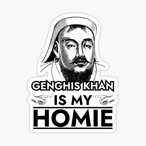 Aperçu de l'œuvre Gengis Khan est mon pote créée et vendue par The Junto Shop.