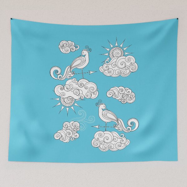 Item preview, Noncolored Fairytale Weather Forecast Print designed and sold by lissantee.