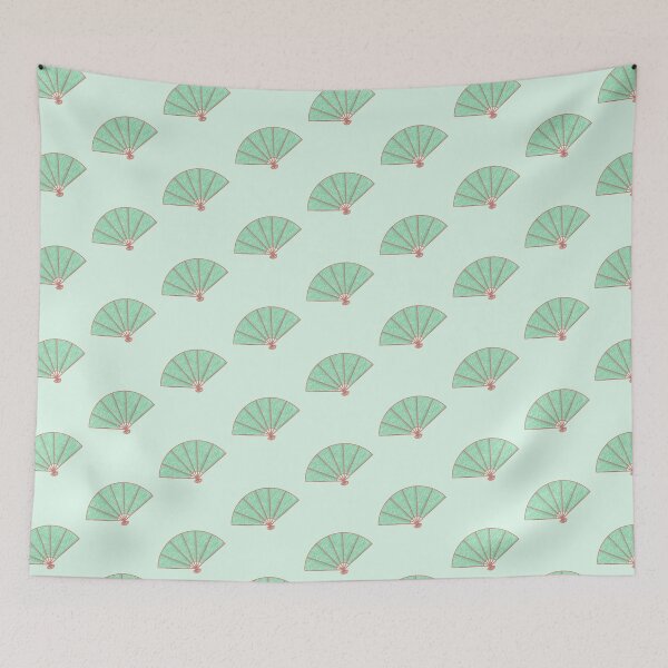 Item preview, Green fan designed and sold by linooa.