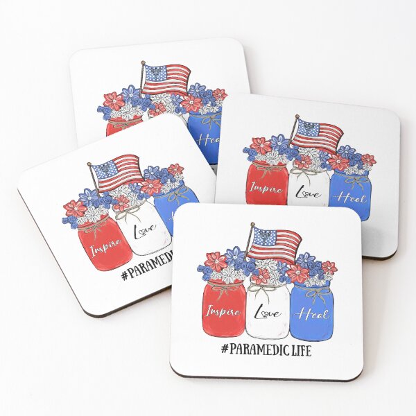 Item preview, Inspire Love Heal Nurse Life Paramedic Life American Flag designed and sold by AlisonWalsh24.