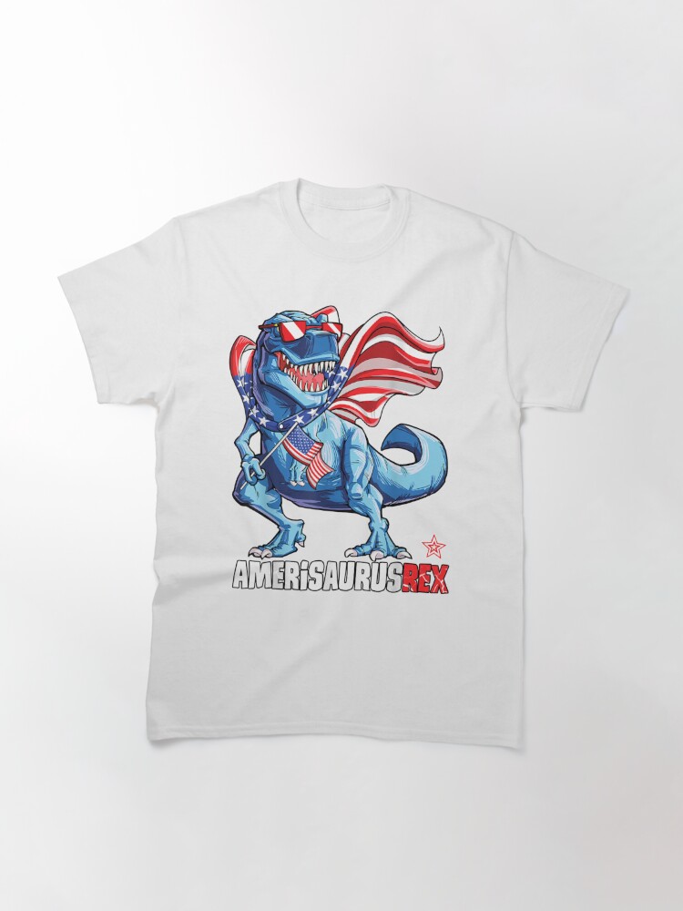 Discover Dinosaur 4th of July Kids Boys Men Amerisaurus T Rex Funny T-Shirt Active Classic T-Shirt