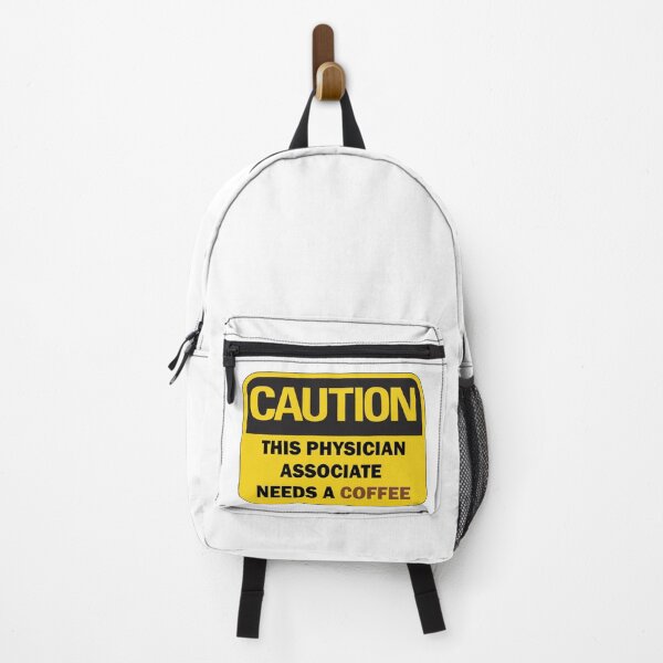 Item preview, Caution: This Physician Associate needs a coffee funny warning sign with black and coffee brown typography designed and sold by Deegital18.