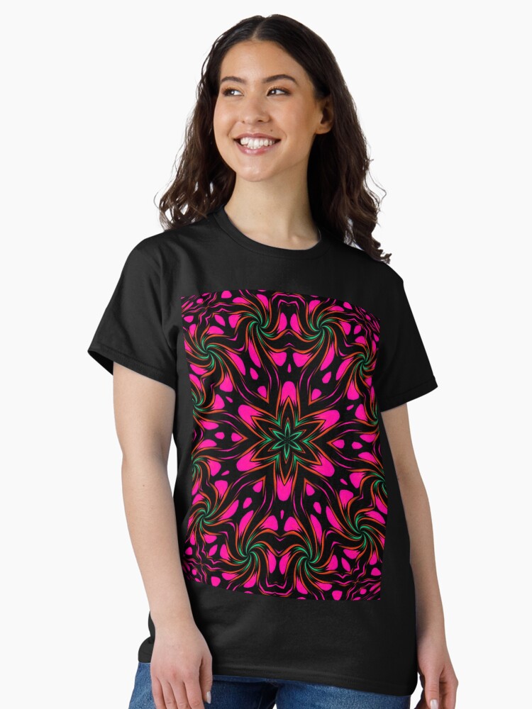 Thumbnail 2 of 7, Classic T-Shirt, Arcadia Red Flower 2 designed and sold by vkdezine.