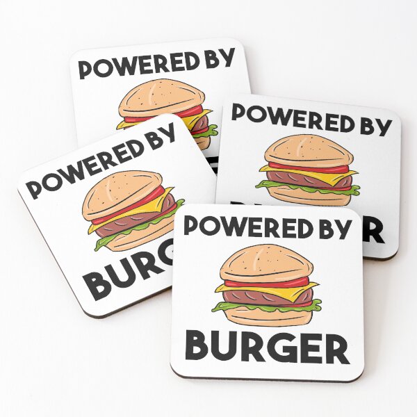 Item preview, Powered By Burger, Gift for Burger Lover designed and sold by GoldenGerrari.