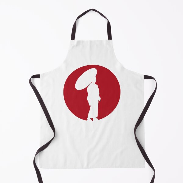 Item preview, Geisha With Umbrella Red Sun Silhouette (on white) designed and sold by STUDIO-72.