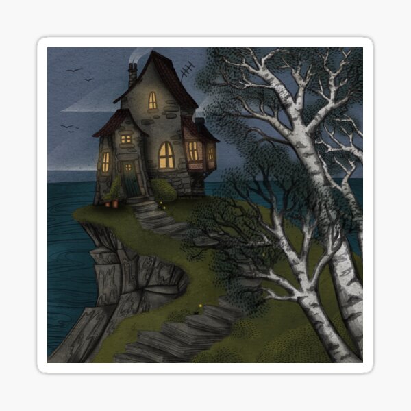 Cloudy Coast Sticker