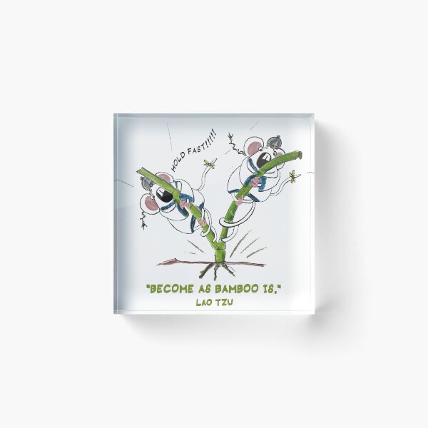 Item preview, LAO TZU "BECOME AS BAMBOO IS", Philsophical cartoon & quote designed and sold by letiziahoffmann.