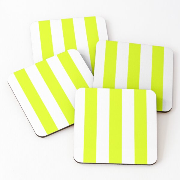Item preview, Chartreuse Yellow And White Stripes designed and sold by rewstudio.