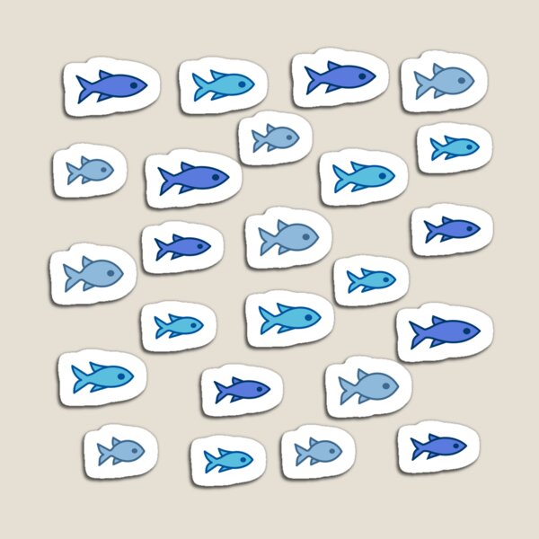 Item preview, Paquete de pegatinas de pescado azul simple designed and sold by BelaMuca.
