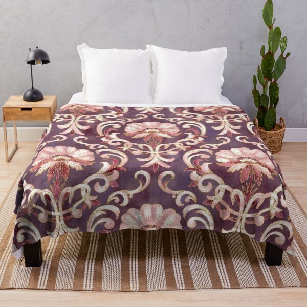 Item preview, Lady Jane's Secret Boudoir Damask Pattern Purple Background designed and sold by Octavia Soldani.