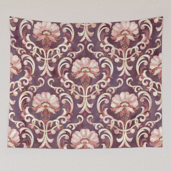 Item preview, Lady Jane's Secret Boudoir Damask Pattern Purple Background designed and sold by Octavia Soldani.