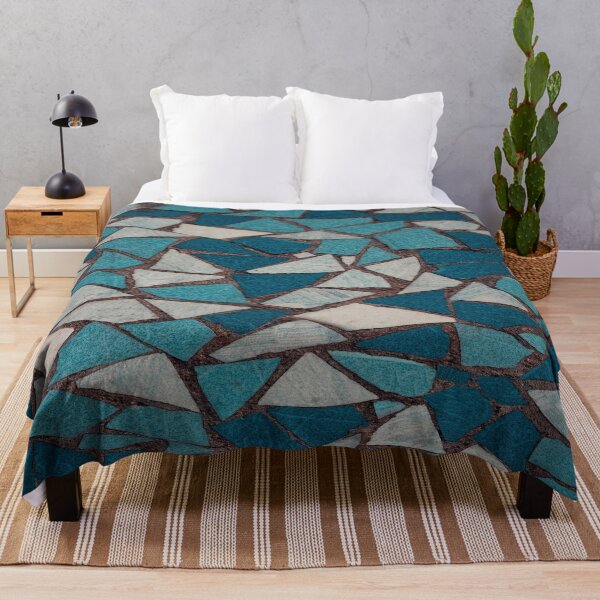 Item preview, Blue and White Mosaic Tile designed and sold by tee4shirt.