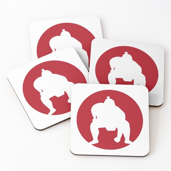 Item preview, Sumo Wrestler Red Sun Silhouette (on white) designed and sold by STUDIO-72.