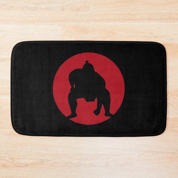 Artikelvorschau, Sumo-Ringer-Silhouette mit roter Sonne (auf Schwarz) entworfen und verkauft von STUDIO-72.