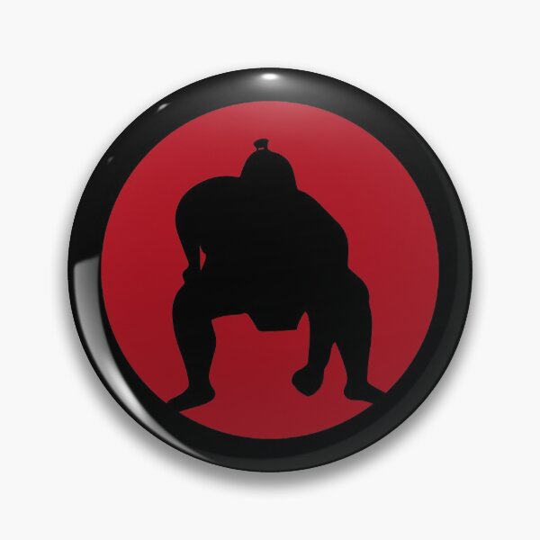 Item preview, Sumo Wrestler Red Sun Silhouette (on black) designed and sold by STUDIO-72.