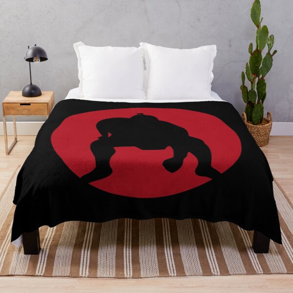 Item preview, Sumo Wrestler Red Sun Silhouette (on black) designed and sold by STUDIO-72.