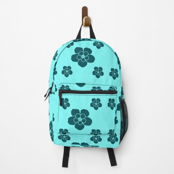 Item preview, Retro Turquoise Flowers-1970s inspired designed and sold by BearImages.