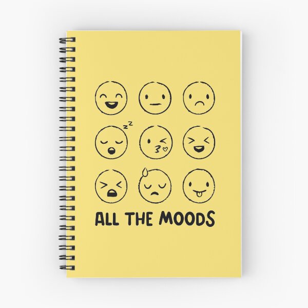 Item preview, All the moods - Funny School college Student Note taking book designed and sold by NastySquad.