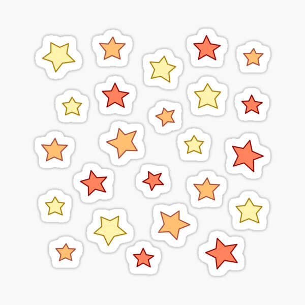 Item preview, Simple red, orange and yellow star sticker pack designed and sold by BelaMuca.