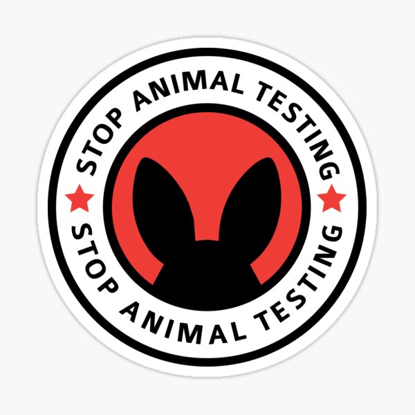 Vista previa del artículo con la obra «detener las pruebas con animales», diseñado y vendido por Toxic-vibes.