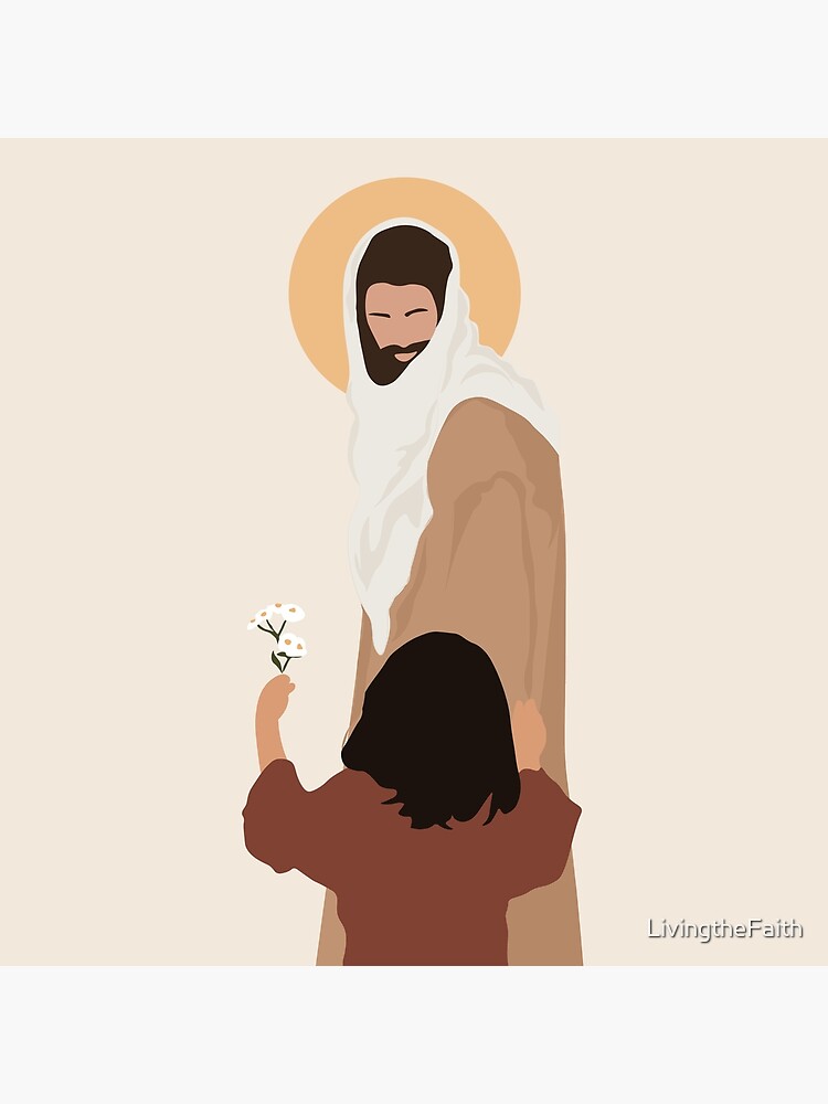 Catholic Art, Print, Jesus Holding Baby