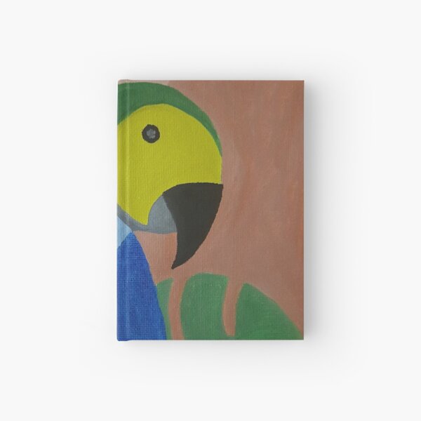 Greeny Macaw Parrot Hardcover Journal