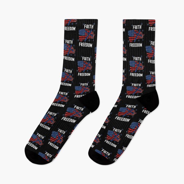 Item preview, Faith And Freedom, Distressed USA Flag designed and sold by SportyDogShop.