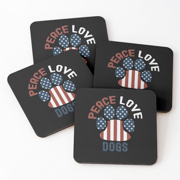 Item preview, Peace Love And Dogs, American Paw Pring designed and sold by SportyDogShop.