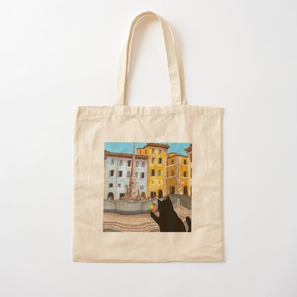 Vista previa del artículo con la obra «Diario de un gato en Roma - Gelatino en la plaza», diseñado y vendido por Stanis the Cat.