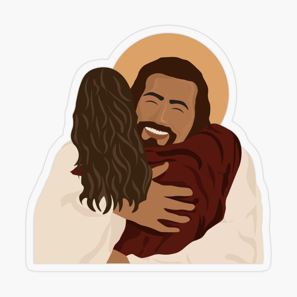 Jesus Hug | Jesus Hugging | Catholic Christian Gift Art Print for Sale by  LivingtheFaith | Redbubble