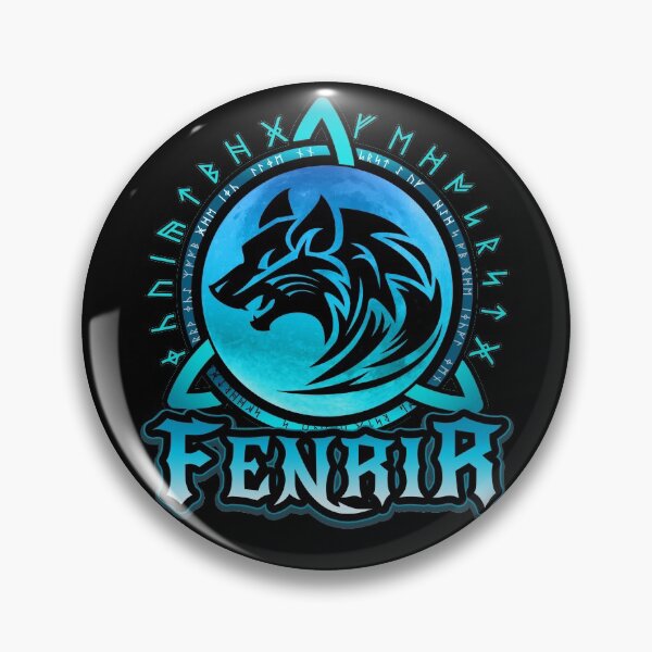 Item preview, Fenrir Loki's Son, Viking Wolf And Blue Moon With Norse Runes designed and sold by aronia.