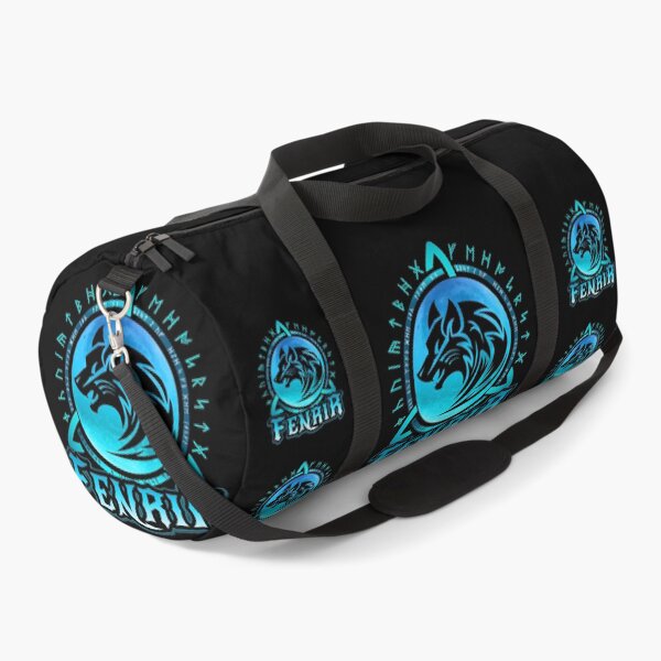 Item preview, Fenrir Loki's Son, Viking Wolf And Blue Moon With Norse Runes designed and sold by aronia.