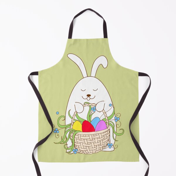 Item preview, funny rabbit keeping basket with easter eggs designed and sold by AlinNova.