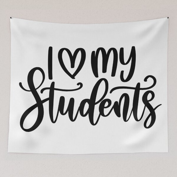 Item preview, I love my students - empowering teacher quote/gift (black) designed and sold by PickaSticka.