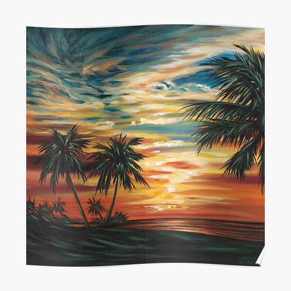 Stunning Tropical Sunset Poster