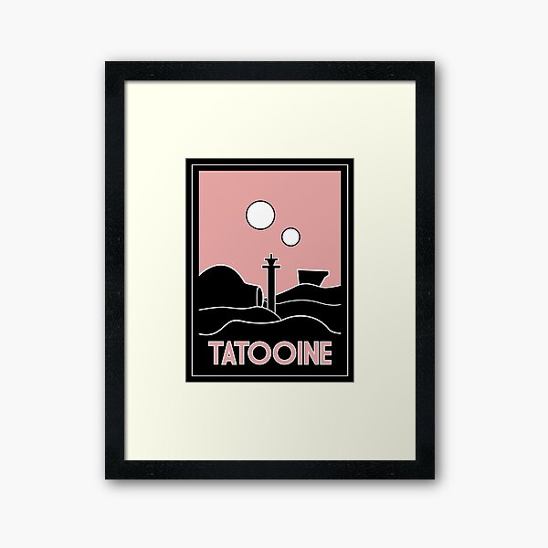 Tatooine Art Deco Framed Art Print