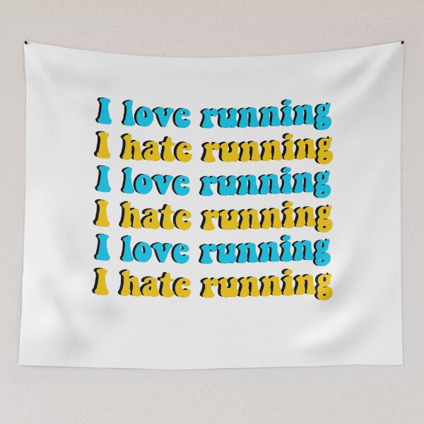 Item preview, I love running, I hate running designed and sold by juliapye.