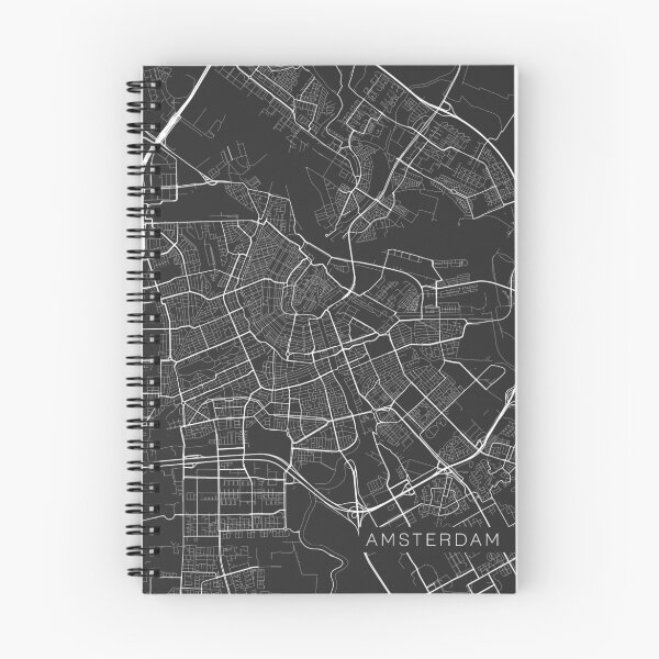 Item preview, Amsterdam Map, Netherlands - Gray designed and sold by MainStreetMaps.