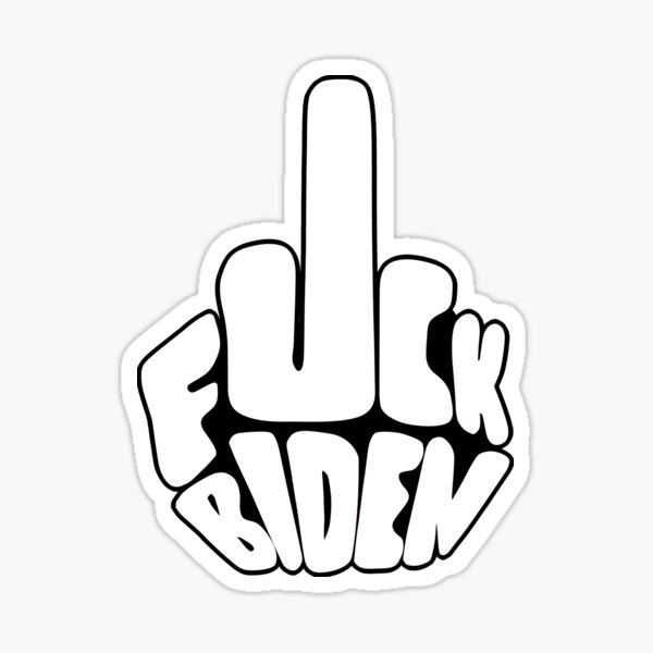 Funny middle finger fuck biden - anti joe biden Sticker