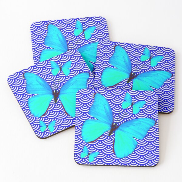 Item preview, BLUE ON BLUE PATTERN BLUE BUTTERFLY designed and sold by sharlesart.
