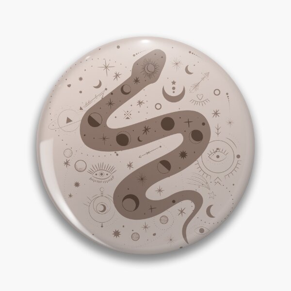 Item preview, Brown snake with phases of the moon designed and sold by Marbluw.