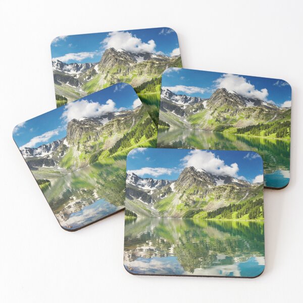 Scene of the Alps Mountains  Coasters (Set of 4)