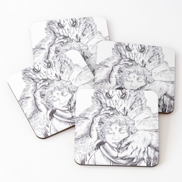 Item preview, The mage and the lycan lady (black and white) designed and sold by Furiarossa.