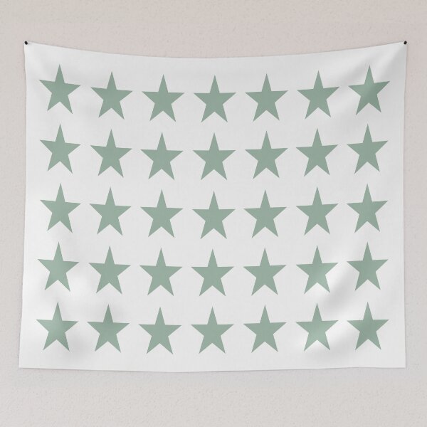 Item preview, Medium MUTED GREEN and WHITE STARS designed and sold by RachelMacht.