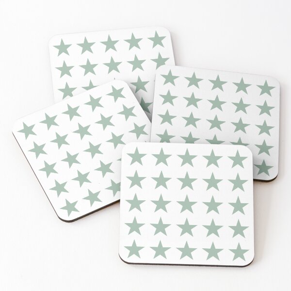 Item preview, Medium MUTED GREEN and WHITE STARS designed and sold by RachelMacht.
