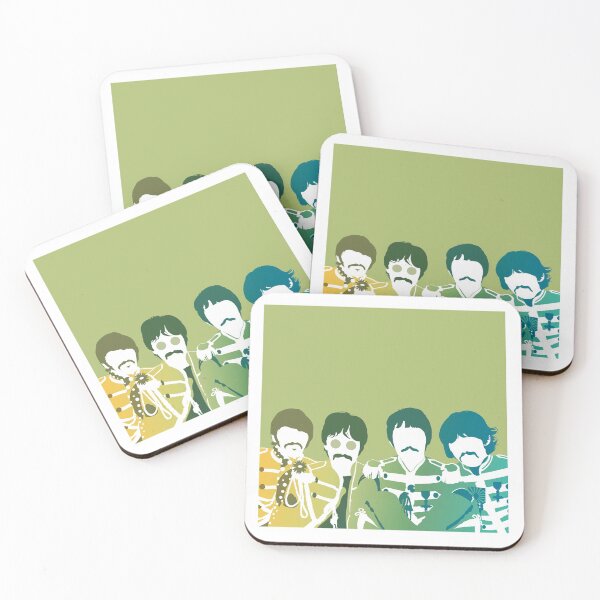 Item preview, Fab Four Green Minimalist Art Sgt.Pepper  designed and sold by YouNeedKitch.